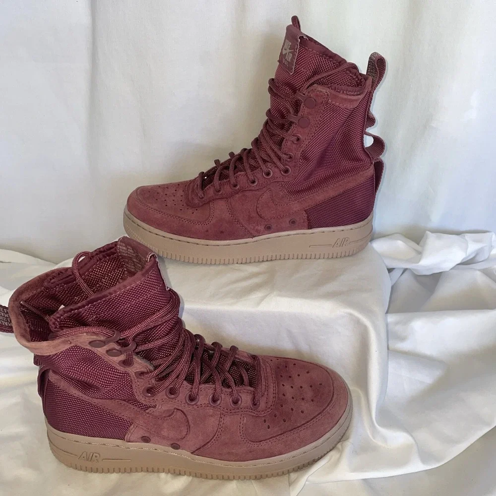 Nike Air Force 1 SF AF1 Women's Size 6.5 Vintage Wine Force is Female AJ1700-600